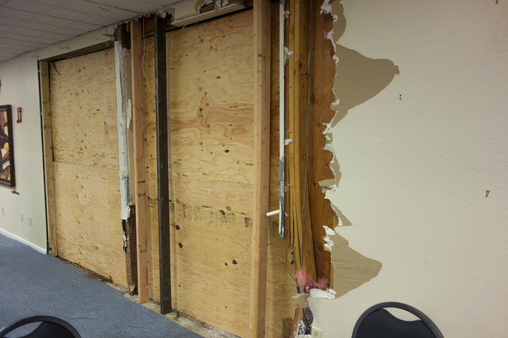 This used to be a sliding glass door.