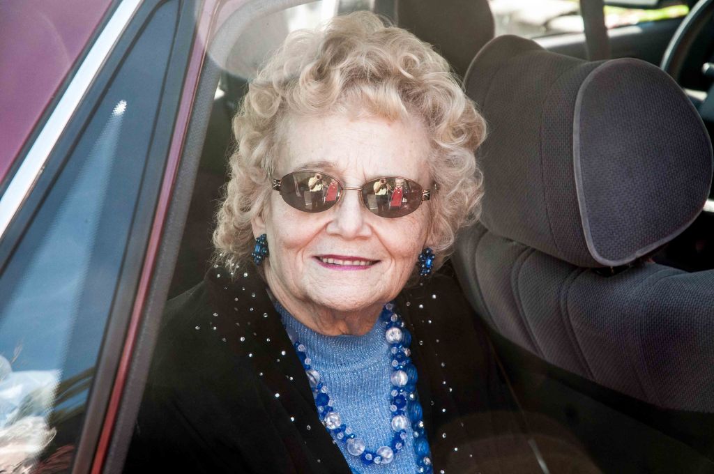 Just sitting in Angie's car waiting for the excitement to be over.