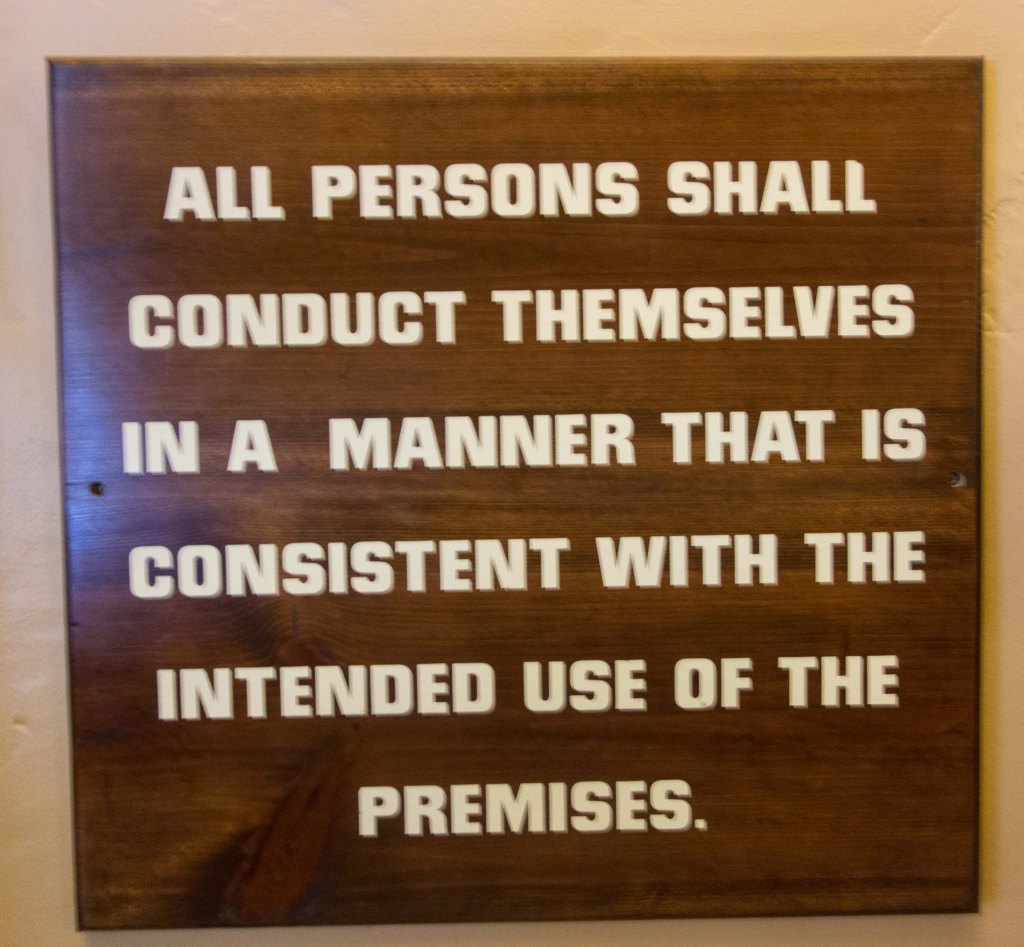 This is a polite way to say "behave yourself"