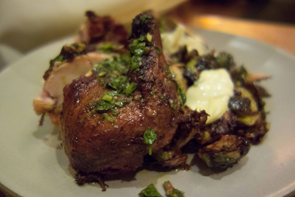 Very good, moist, possibly salty, chicken.