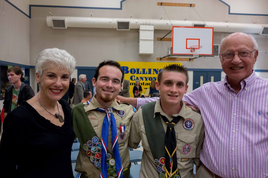 Linda, Aaron, Alec and Mike--one very proud family