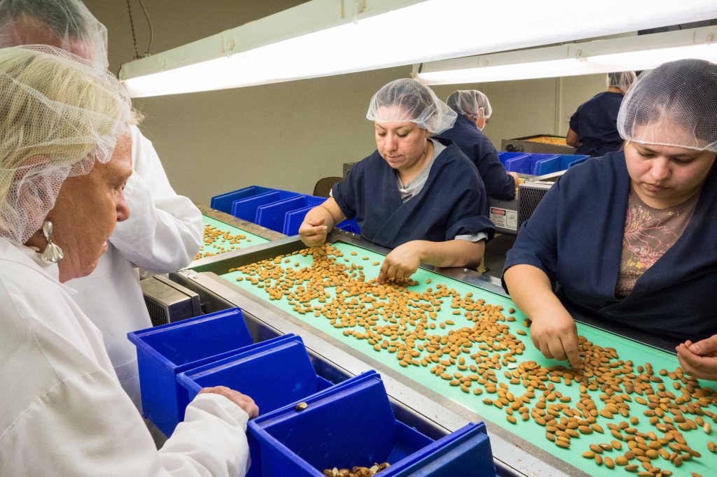 Those nuts are moving by really quickly.