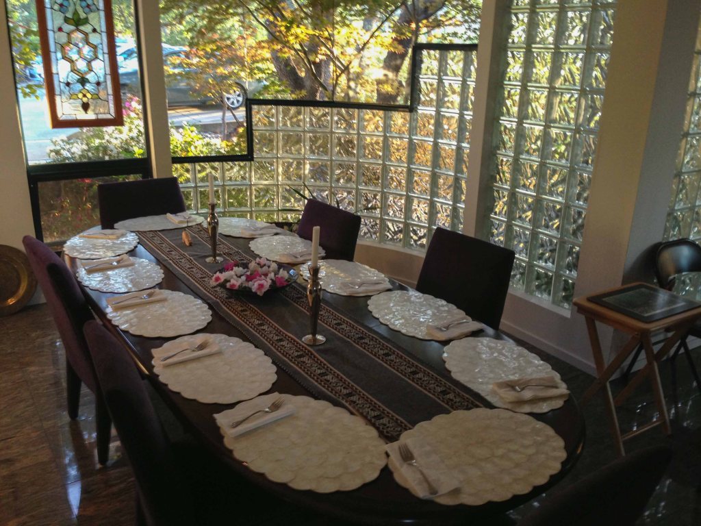 Much better than eating at card tables