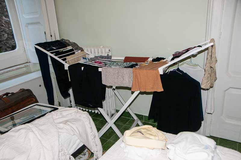 A modern indoor clothes drying rack