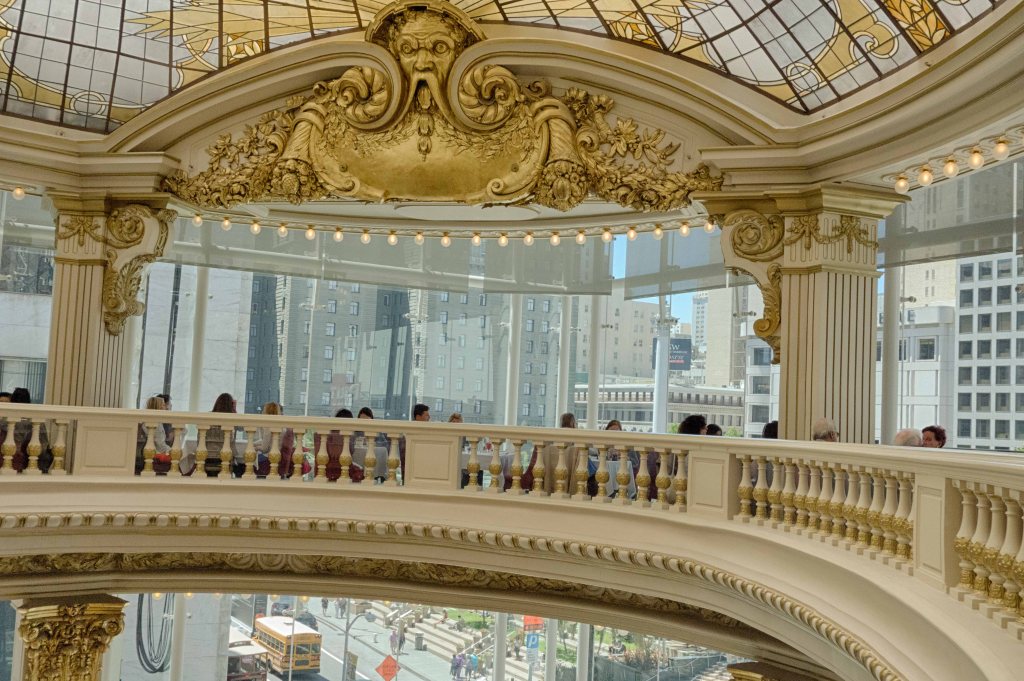 The rococco design of the old City of Paris store lives on.