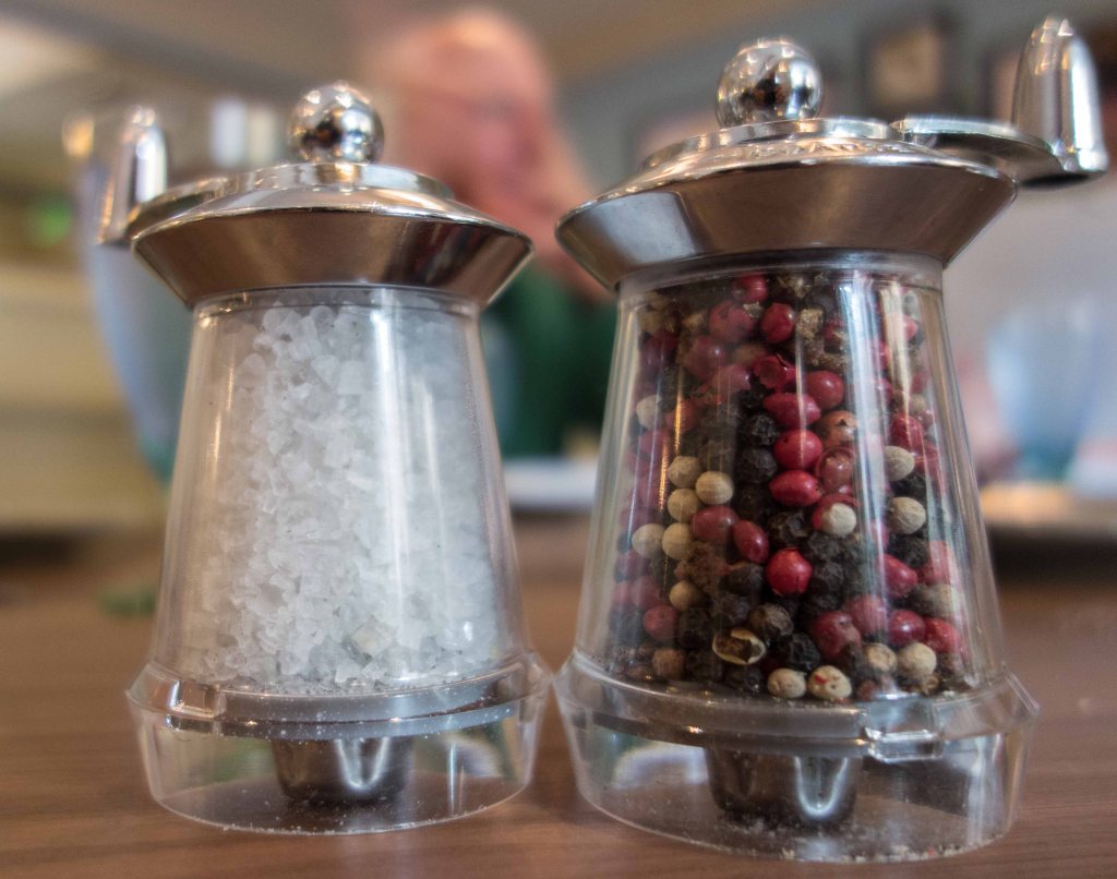 I like the salt and pepper grinders.  They showed nice attention to detail in the remodel.