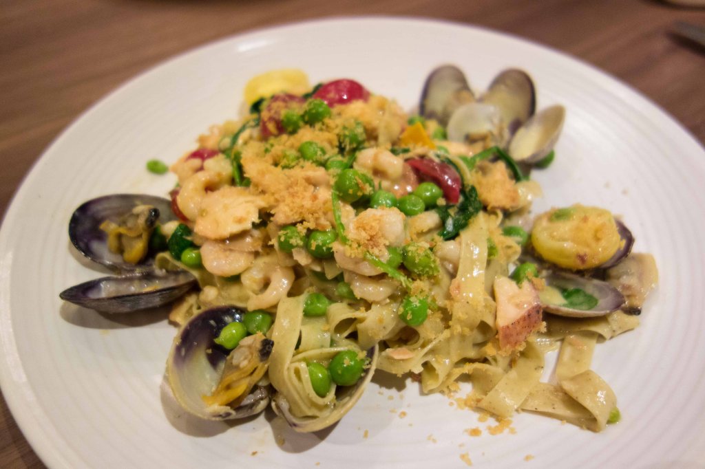 Something called seafood carbonara.