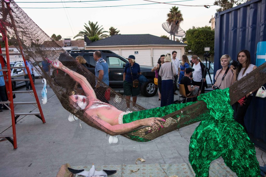 Performance art.  It means whatever you like.  This piece means I don't like it.