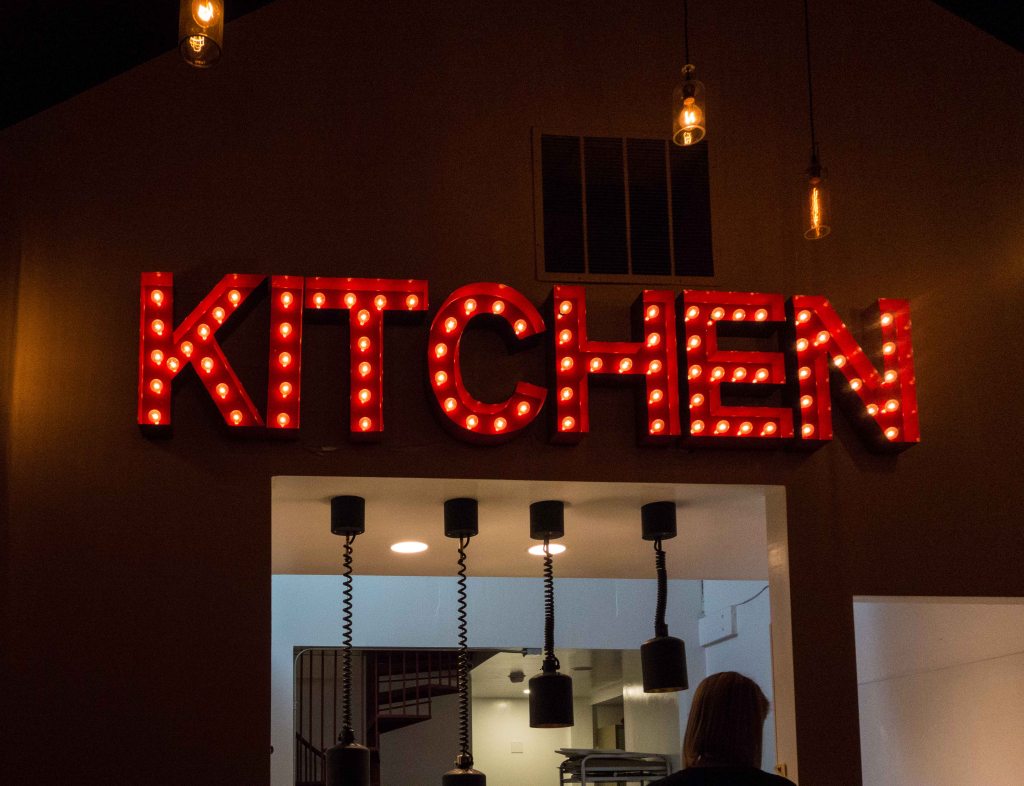 The sign in the other room.  You know where you are in this restaurant.