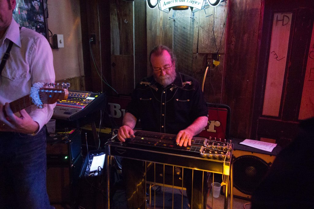 Jim Hussey at the pedal steel guitar