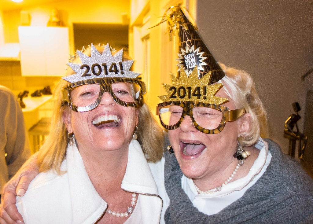 Gail and Kate celebrating