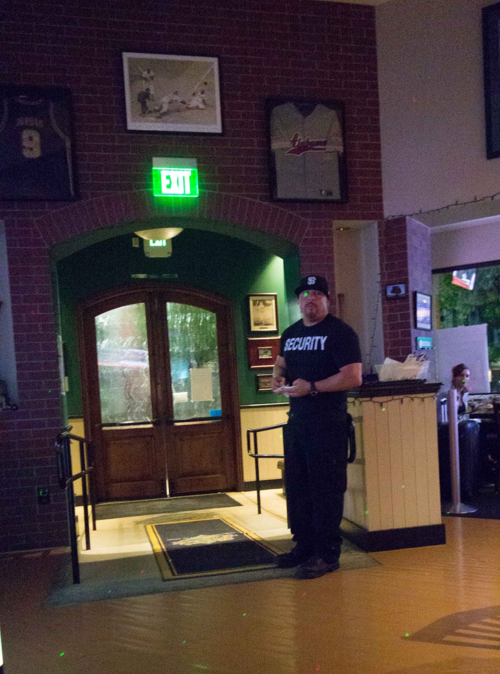 Bulky security guard to make us all safer.