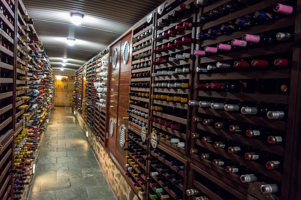 Just one side of the wine cellar, and there is another room, as well.