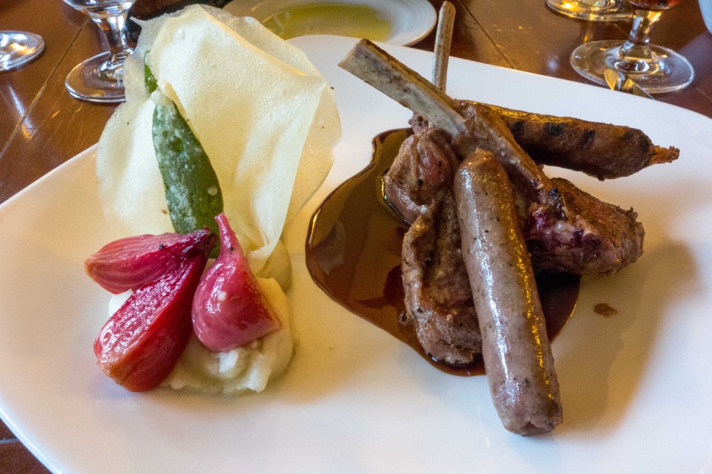 The beets and potatoes were as attractive a presentation as I've seen.