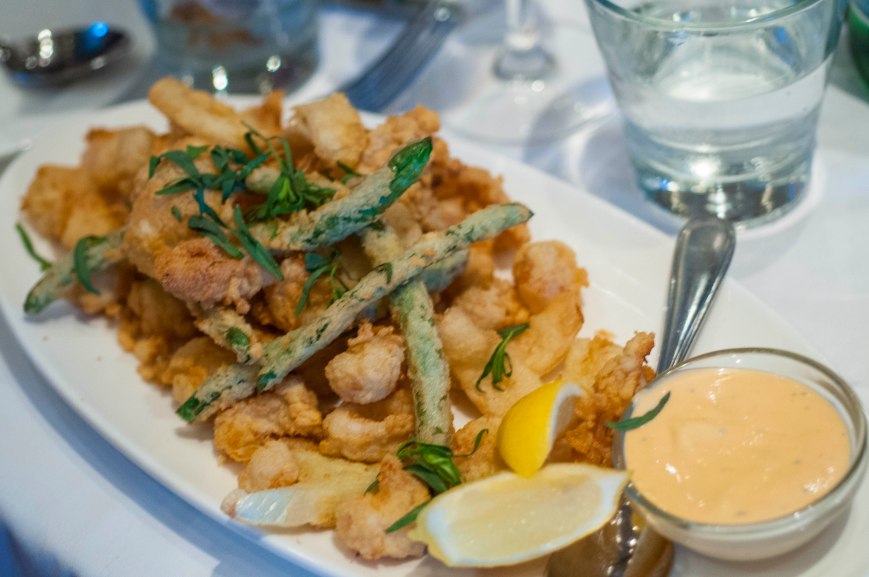Fritto Misto--the lightest, tastiest fried food ever.