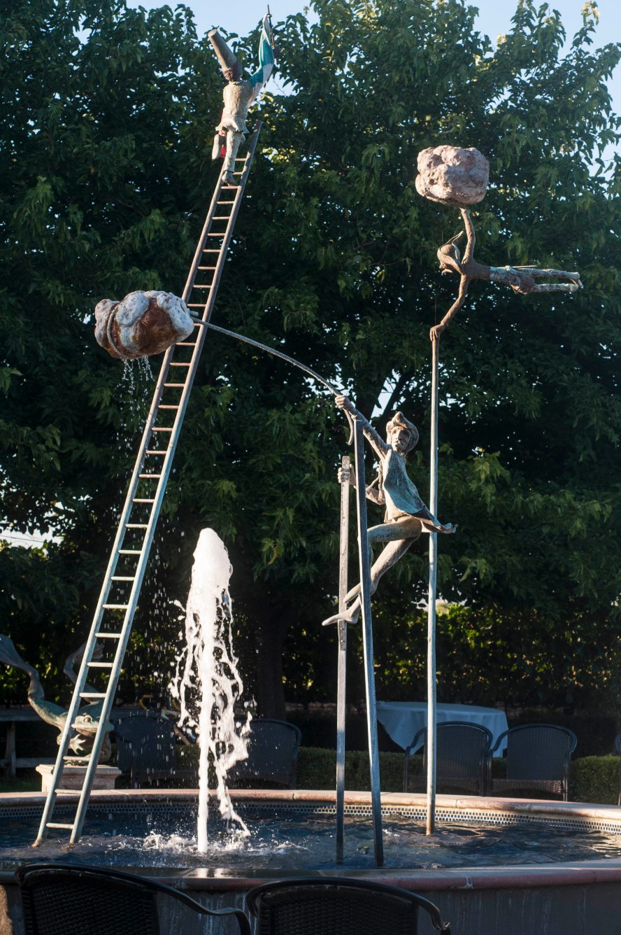 A kinetic water feature--just what every garden needs.