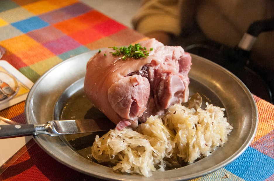 Pig knuckle.  It tastes better than it looks.