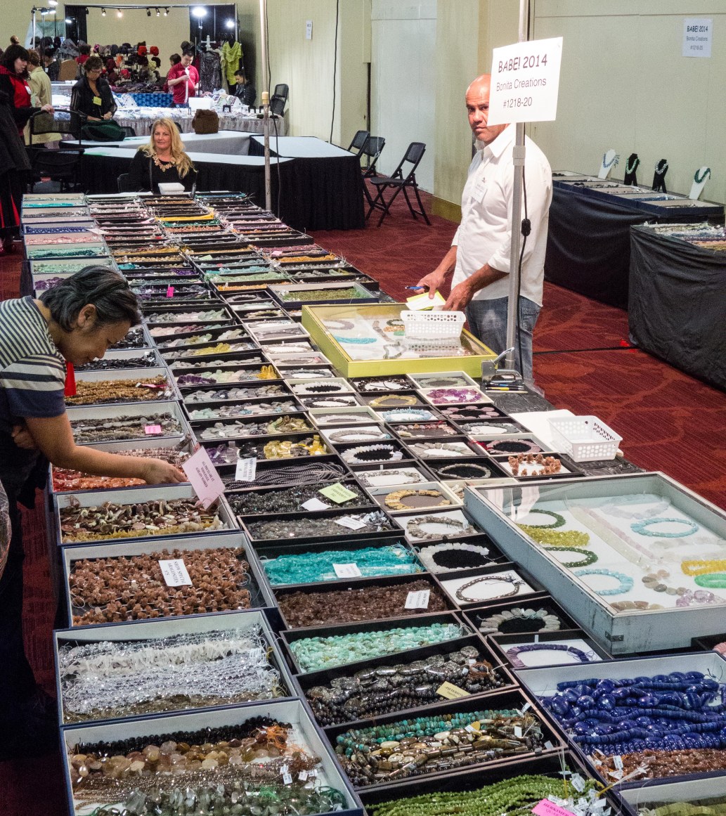 Just on of hundreds of vendors and his extensive wares.