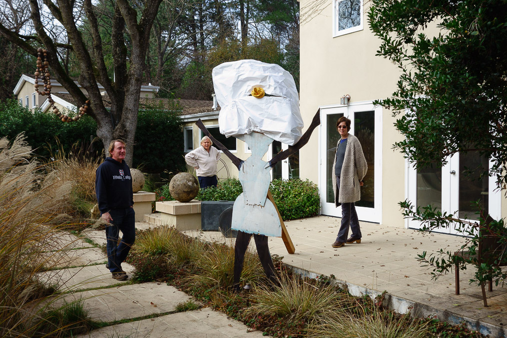 Harry, Gail, Daisy and Robin in front of the living room.