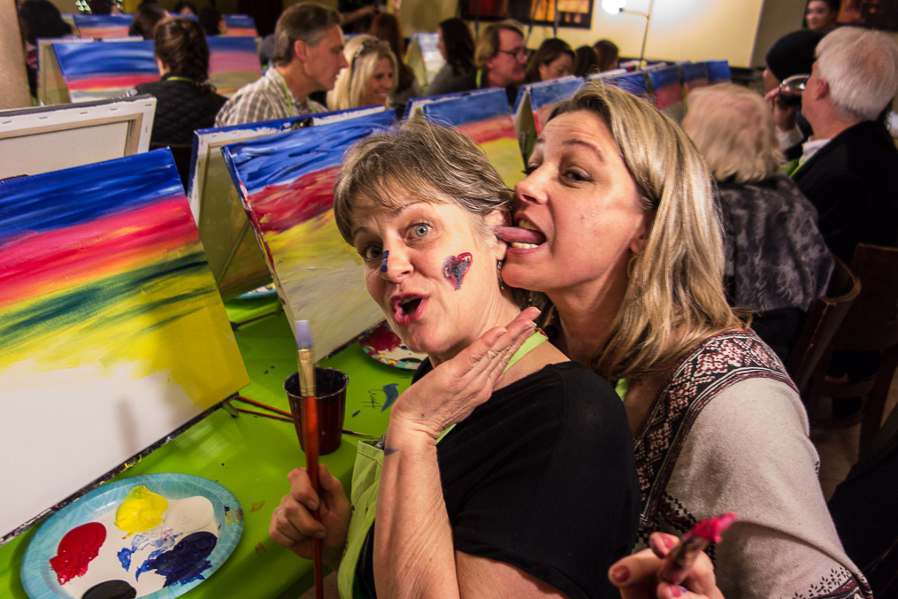 Linda and Jill acting out.