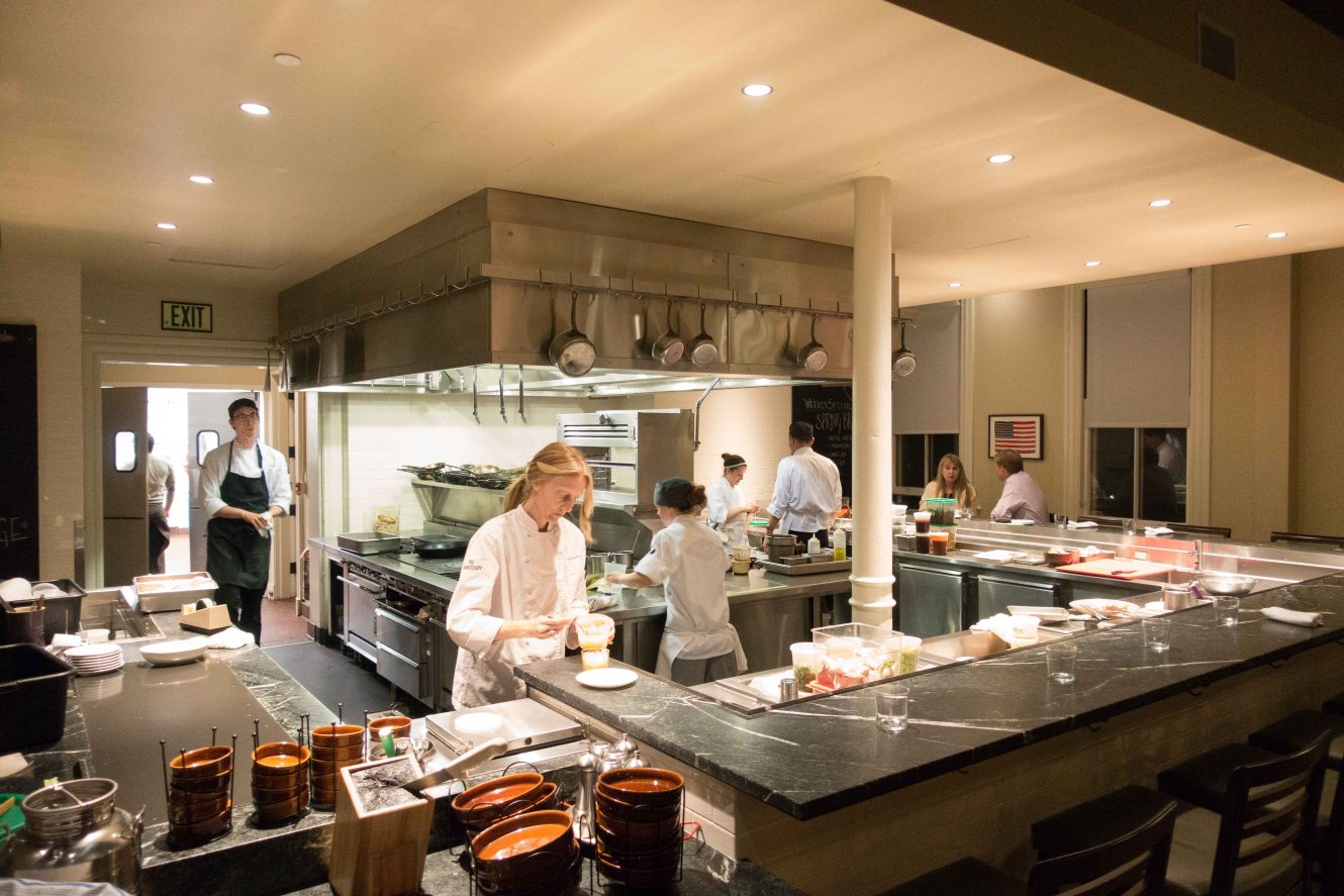The Commissary exhibition kitchen.