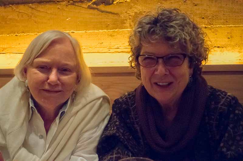 Gail and Mary trying to hold down the rowdiness.