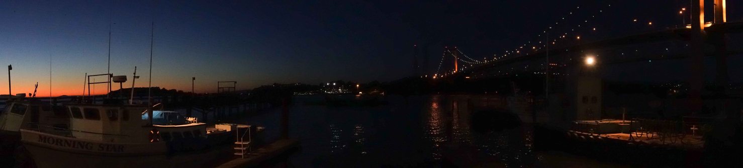 Panarama from the bay to the bridge.