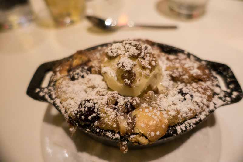 Fresh out of the oven bread pudding