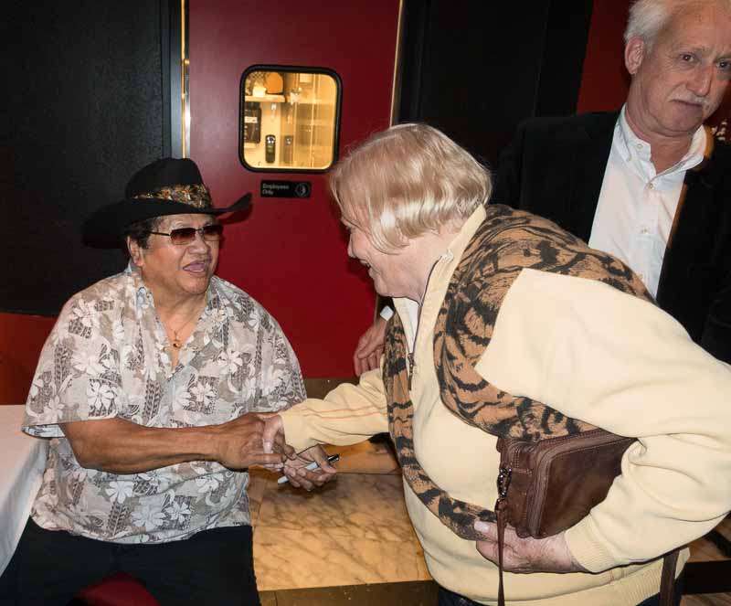 Shaking hands like a Baptist preacher after the service.