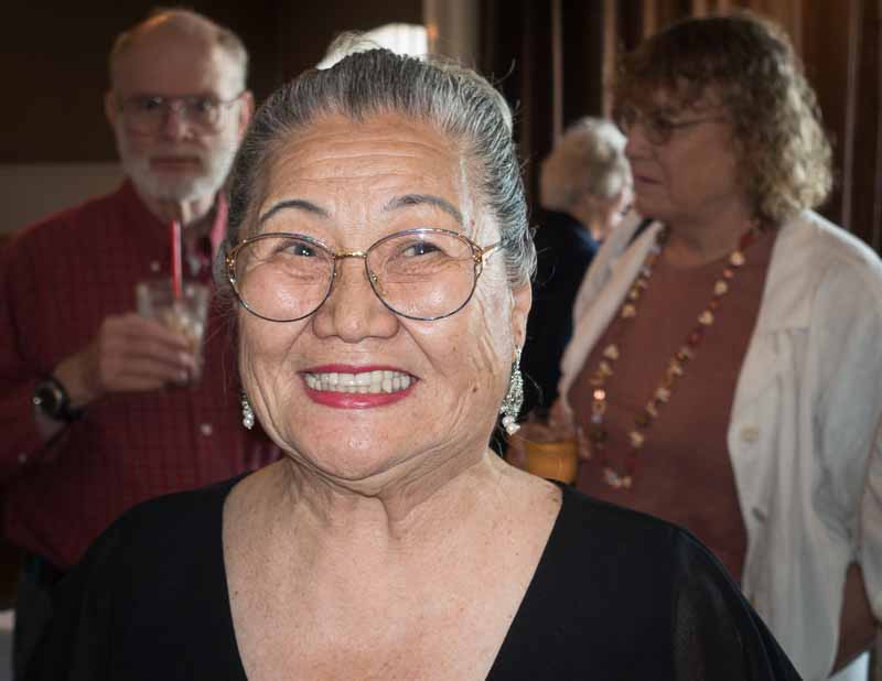 Ronnie without a deck of cards in her hand