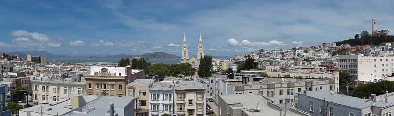Looking north to Sts. Peter and Paul church