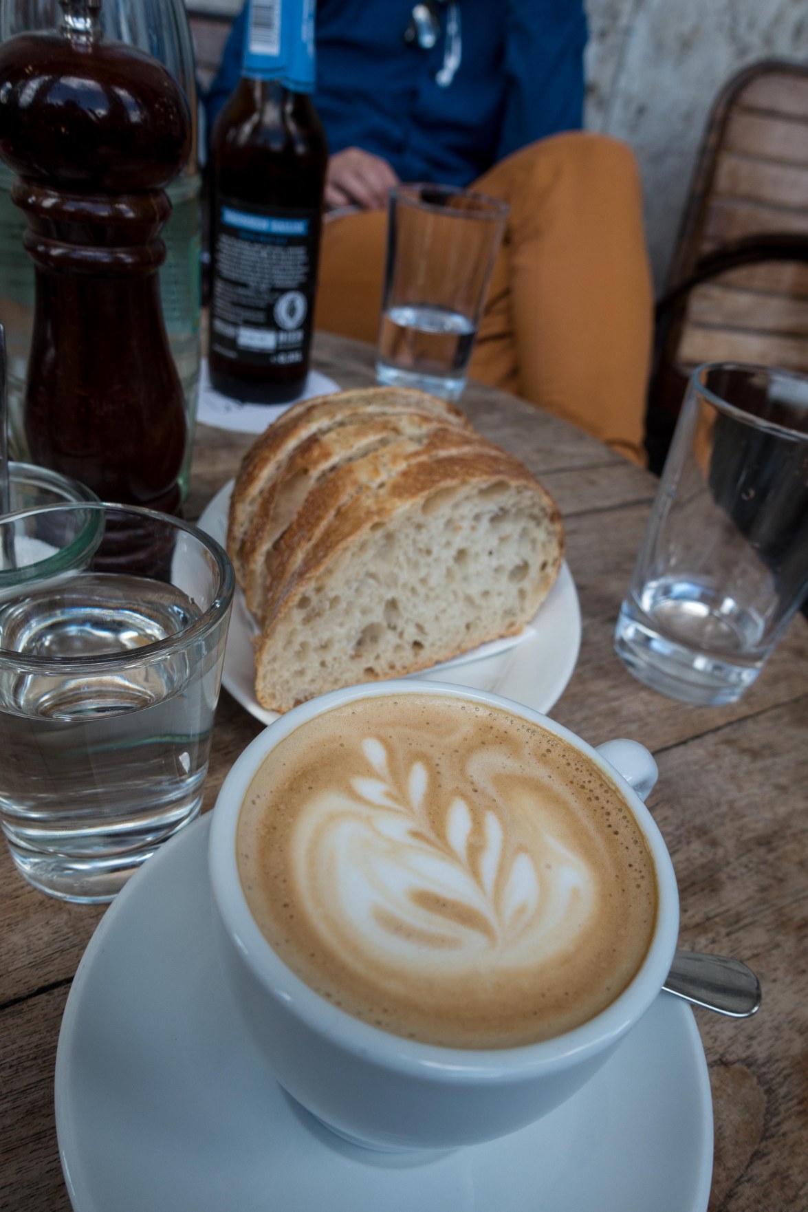 Even the coffee and bread are works of art in the museum cafe