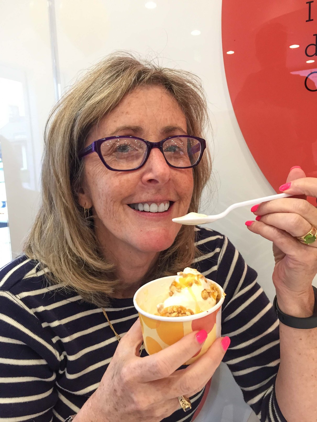 Lisa with French Vanilla, peanuts and butterscotch