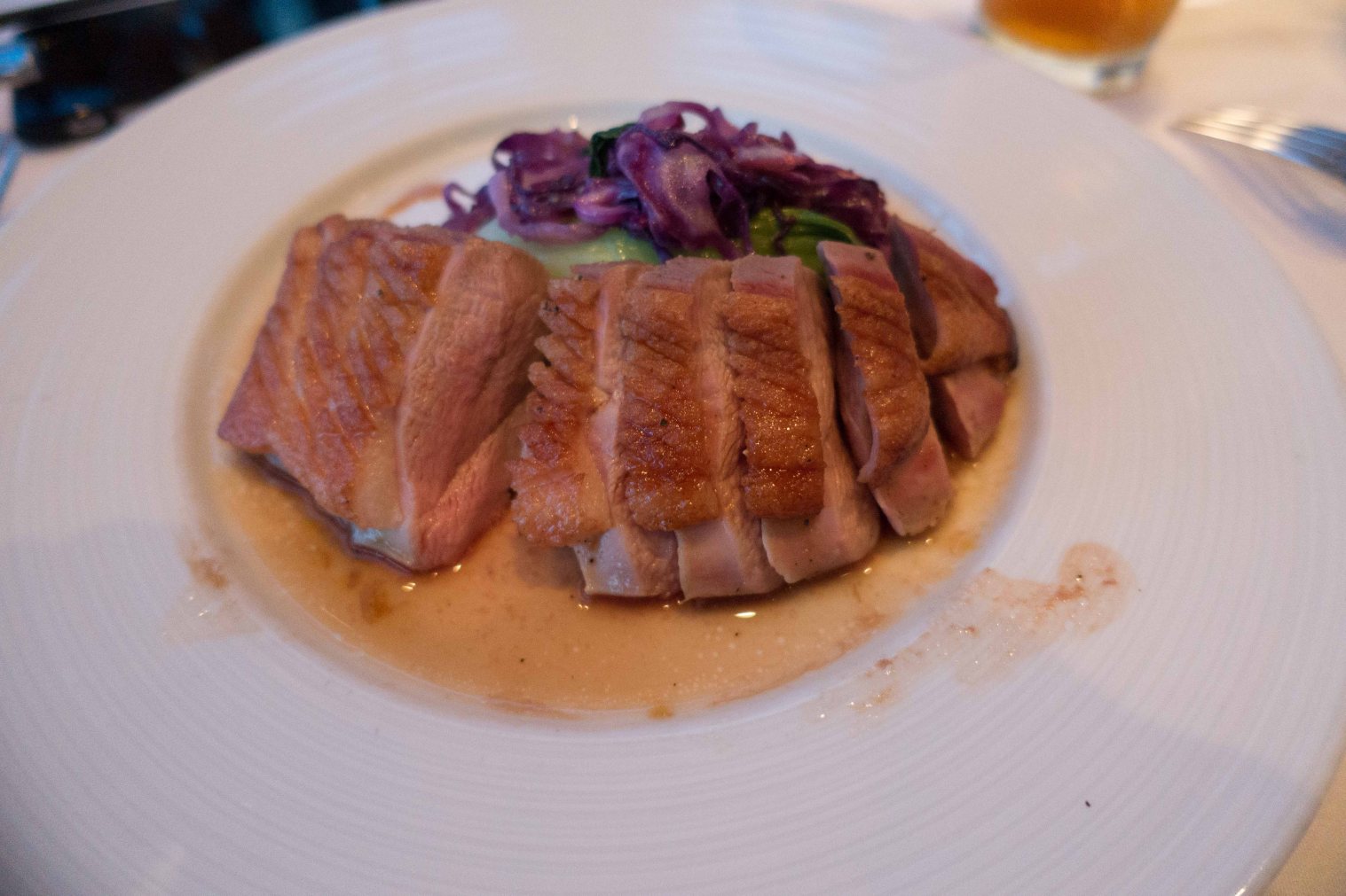 Duck Breast on wild rice and bok choy