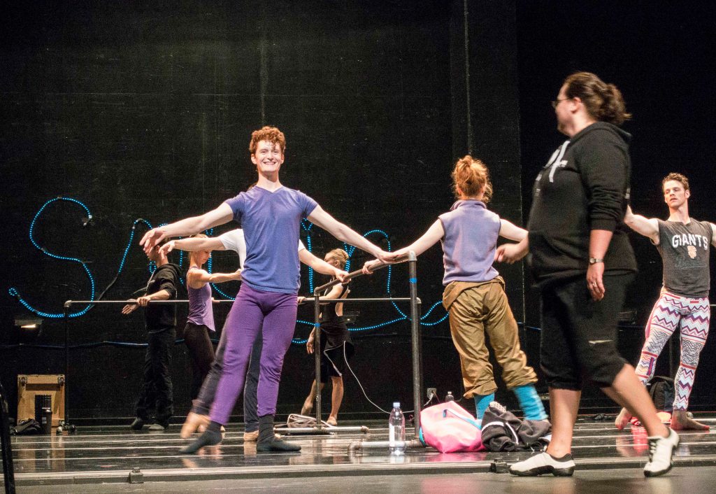 Amy London leading the class