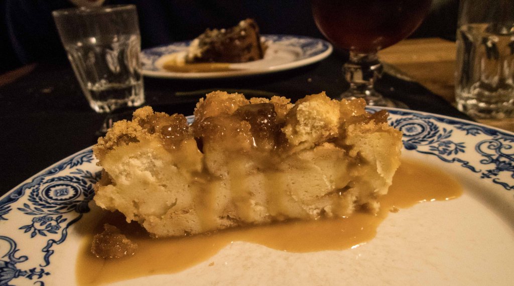 Canadian bread pudding with Maple syrup