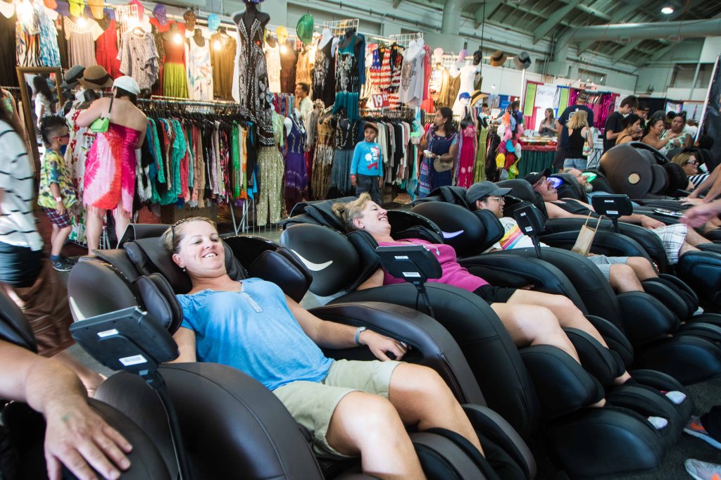 Once they get the neck massager turned on, you're hooked.